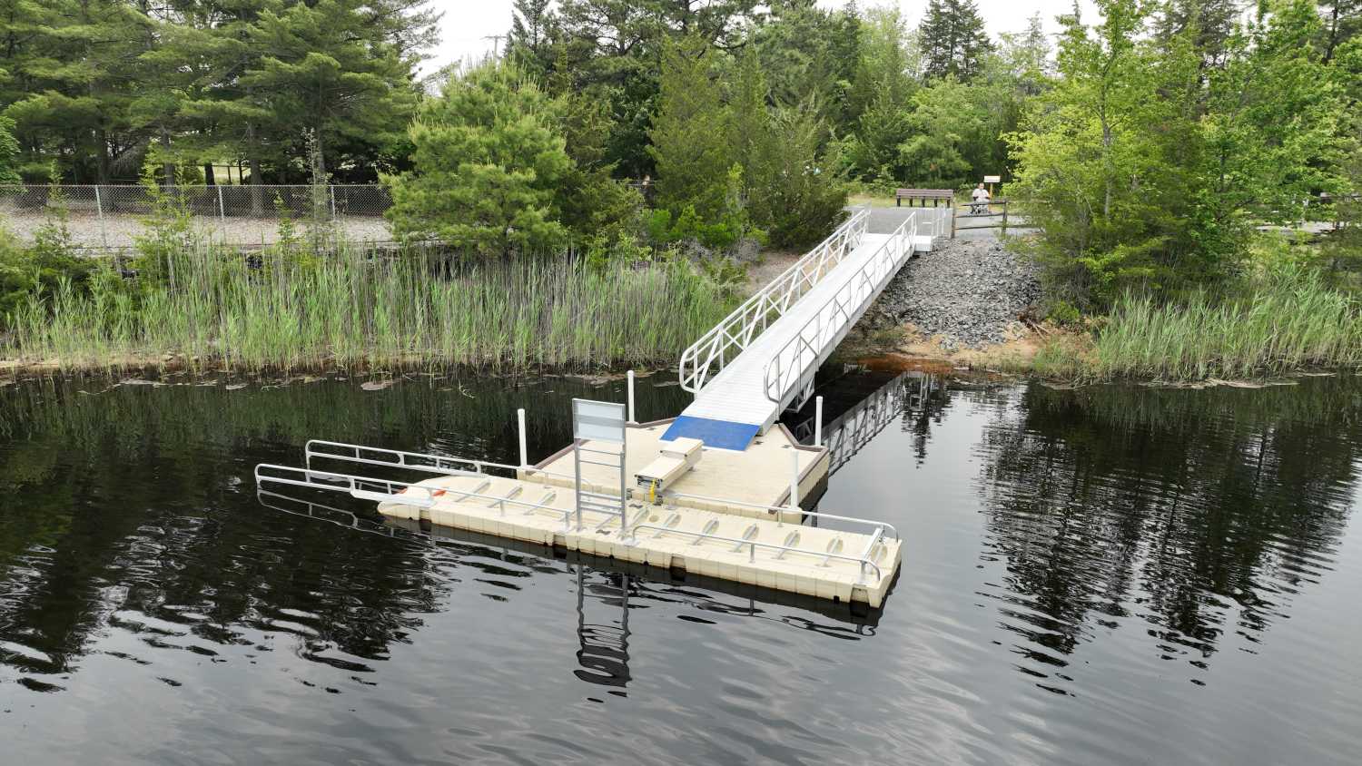 Lake with ADA kayak and canoe launch